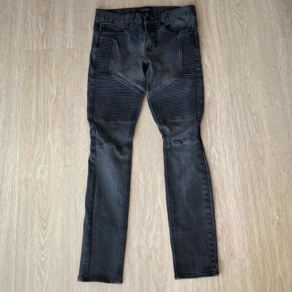 PacSun Stacked Skinny High-Rise Faded Black Jeans - Picture 1 of 7